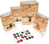 ROTH Adventskalender zum Befüllen - 24 Adventstütchen 'Hygge-Style' mit 24 Tüten zum befüllen