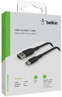 Belkin USB-C/USB-A Kabel ummantelt, 2m, schwarz