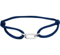 armband satiniert silber rhodiniert mit Gummi/Nylon/Leder 1800881