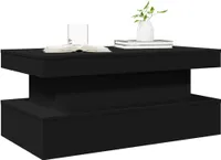 vidaXL Couchtisch mit LED-Leuchten Schwarz 90x50x40 cm