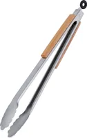 relaxdays Edelstahl Grillzange mit Holzgriff