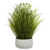 Umelá kvitnúca tráva v kvetináči 46 cm