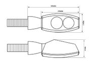 254-301 LED zadné, brzdové svetlo, kontrolka BLAZE