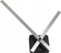 Geräuschloses Quarzwerk Zeiger SILBER 18 cm, Ersatzuhrwerk, Leises Uhrwerk Set