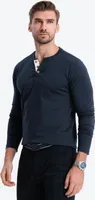 Ombre Clothing Langarm-T-Shirt für Männer Henley gewohnheiten XL