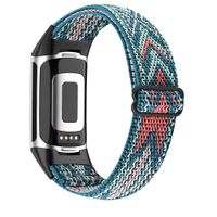 Fitbit Charge 5 Armband mit Flechtmuster Blau / Orange