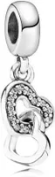 PANDACHARMS Dein Herz immer bei mir Charm Anhänger, 925er Sterling Silber, passt zu Pandora