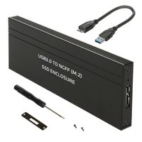USB 3.0 Festplattengehäuse für M.2 SDD NGFF Festplatten bis zu 5Gbps Externes SSD Gehäuse 2230/2242/2260/2280mm Adapter Unterstützt UASP Plug & Play
