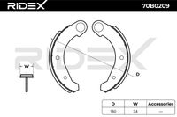 RIDEX Bremsbackensatz 70B0209 hinten für CITROËN für 2CV Limousine für Ami Kombi