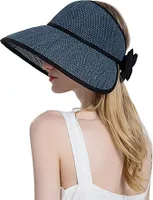 Damen Faltbarer Sonnenhut Sommerhut UV-Schutz Damen Outdoor Sonnenschutz Sonnenhut All Match Doppelseitiger Sonnenhut mit großer Krempe