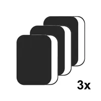 Magnetische Metallplättchen 3x Magnetplatten Rechteckig Selbstklebend 45mm x 35mm Durchmesser für Handy Kfz Auto
