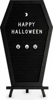 Schwarzer Sarg Buchstabentafel als Gothic & Halloween Deko