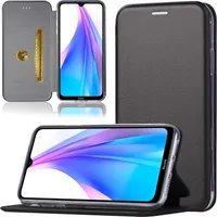 Handy Schutz Hülle für Xiaomi Mi 10T / Mi 10T Pro Handytasche mit Magnetdeckel Kartenfach und Standfunktion Klapphülle Schwarz