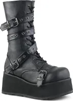 TRASHVILLE-205 Uni Boots von DemoniaCult, Schwarz EU 38, US 6