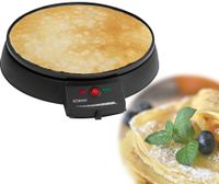 Bomann Crepes Maker für Crepes mit Ø 29cm, inkl. Teigverteiler und antihaftbeschichter Oberfläche, Stufenlos regelbarer Thermostat u. Backampel - Pfannkuchen Maker mit 900W - CM 2221 CB