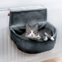 Katzen Kuschelsack für Heizkörper · Anthrazit