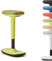 Trendoffice to-swift, Bürohocker, Stehsitz, Stehhilfe, Sitzhocker mit Wippfunktion ergonomisch und höhenverstellbar (50-75 cm) für gesundes und aktives Sitzen, by Dauphin (lemon yellow)