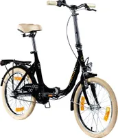 Agon Cruiser 20 Zoll Klapprad für Damen und Herren 150 - 185 cm StVZO Faltfahrrad Erwachsene tiefer Einstieg schwarz