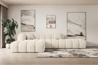 ALTDECOR Ecksofa in L-Form Corner Sofa Bett Eckcouch Couch  Wohnlandschaft Cauchsofa OLEA-L2 - 309x190x70 cm  Beige