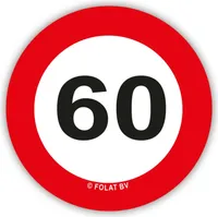 XL Konfetti Verkehrsschild 60. Geburtstag