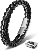 SERASAR | Armband für Männer [Joy] mit Magnetverschluss und durchzogen von Edelstahl | Farbe: Silber | Länge: 20cm