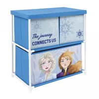Frozen - Regal Kunststoffregal mit 3 Boxen Textil Kinderregal Aufbewahrung Kinderzimmer