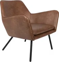Lounge křeslo Bon - Imitace kůže hnědá