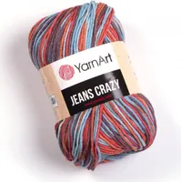 YarnArt Jeans Crazy (50g/160M) 8214 blaurotbraun