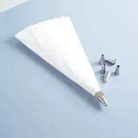 Piping bag se 6 tryskami (bavlna a nerezová ocel) Velikost sáčku 16 x 30 cm