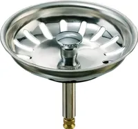 Universal Siebkörbchen 3,5 Zoll (80mm - 82mm), Edelstahl-Siebkorb für Küchenspülen mit Excenter-Bedienung, passend für viele Marken-Spülen