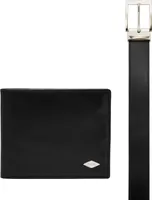 FOSSIL Geldbörse Gürtel Ryan Large Coin Pocket & Belt Gift Set Black schwarz