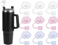 kryt brčka 9ks, kryt špičky brčka ve tvaru mraku pro opakovaně použitelný prachotěsný kryt brčka pro šálky na pití pro 40/30 OZ Tumblers