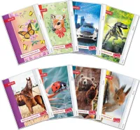 Roth Roth-Hausaufgabenheft - Kids und Tiere für clevere Faule, A5, 1 Woche 2 Seiten, 12er Mini - Sortiment