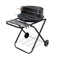 Grillwagen Ø52x85,5cm Klappgrill Rundgrill Holzkohlegrill Standgrill Kohlegrill Gartengrill BBQ