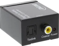 InLine® Audio DA převodník, vstup Toslink nebo Cinch, výstup 2x Cinch stereo