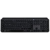 Logitech MX Keys Tastatur, Full-size (100%), RF Wireless + Bluetooth, QWERTZ, Schwarz