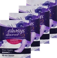 Always Discreet Inkontinenzeinlagen Ultimate Day, 48 Binden (4 x 12 Stück) für Damen, Monatspaket, starker Schutz bei Blasenschwäche, den Sie kaum spüren