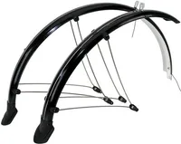 Schutzbleche 26" Kunststoff, schwarz, B = 60 mm, mit Streben, Messingschlager, 386104
