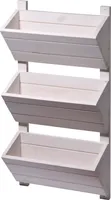 dobar Wandbeet mit 3 Pflanzkästen, Vertikalbeet zum Aufhängen, 38 x 17,5 x 79 cm, Weiß