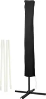 Jopassy 3m/3,5m ochranný kryt slnečníka kryty slnečníka kryt kryt 2 veľkosti, 190cm, čierna