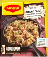 Maggi Fix für Hack Lauch Pfanne mit Nudeln herzhaft mit Specknote 42g