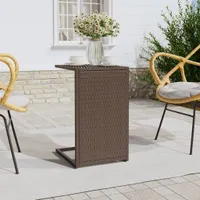 vidaXL C-stôl hnedý 40x35x60 cm Poly ratan