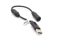vhbw USB-Adapter-Kabel Breakaway Kabel mit Stolperschutz kompatibel mit Microsoft Xbox 360 Controller - schwarz
