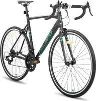 Hiland 28 Zoll Rennrad 14 Gang, Aluminium Rahmen 700c Rennrad, City Pendler Fahrrad für Männer Frauen, 53cm, Rot
