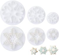 Ausstecher für Marzipan und Fondant spülmaschinengeeignet Ausstechformen für die Weihnachtszeit Oetker Dekorausstecher 3er Schneeflocke Farbe: Weiß Menge: 1 x 3er Set Dr
