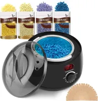 Wachs Haarentfernung Wachswärmer Waxing Maschine Wachserhitzer, 400g Wachsperlen, 30 Holzspateln