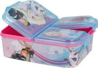 Frozen - Die Eiskönigin Anna und Elsa Kinder Mädchen Premium Brotdose Lunchbox Frühstücks-Box Vesper-Dose mit 3 Fächern
