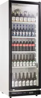 orange Getränkekühlschrank 360L, weiß/schwarz, LED-Beleuchtung