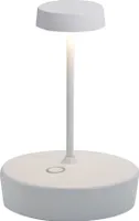 Zafferano Swap Mini Tischlampe - Aufladbare LED Außenlampe - 14,8 cm - Weiß