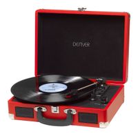 Denver Electronics USB gramofón červený